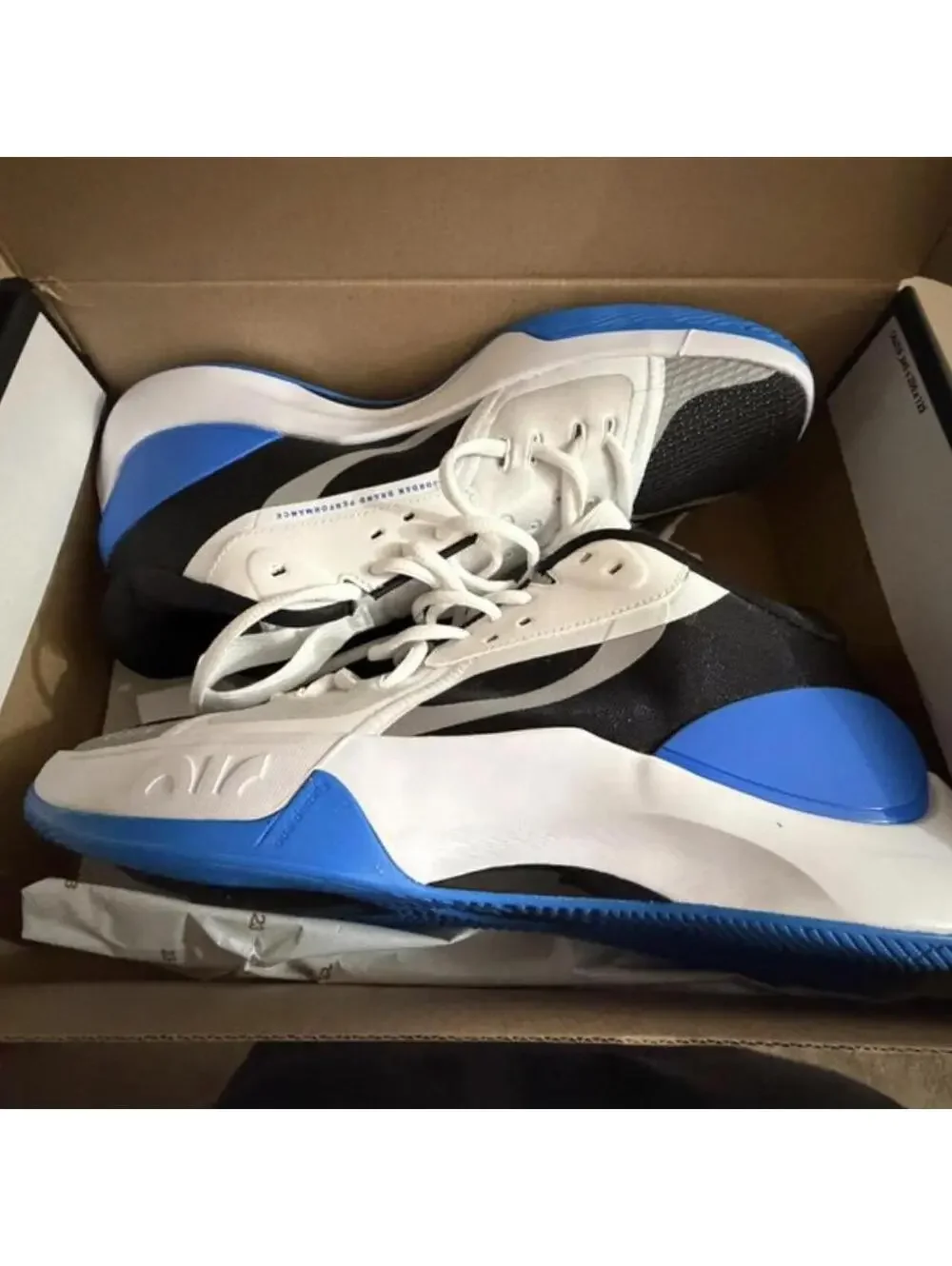Jordan Zoom Separate White/Black Blue Basketball, size 11.5